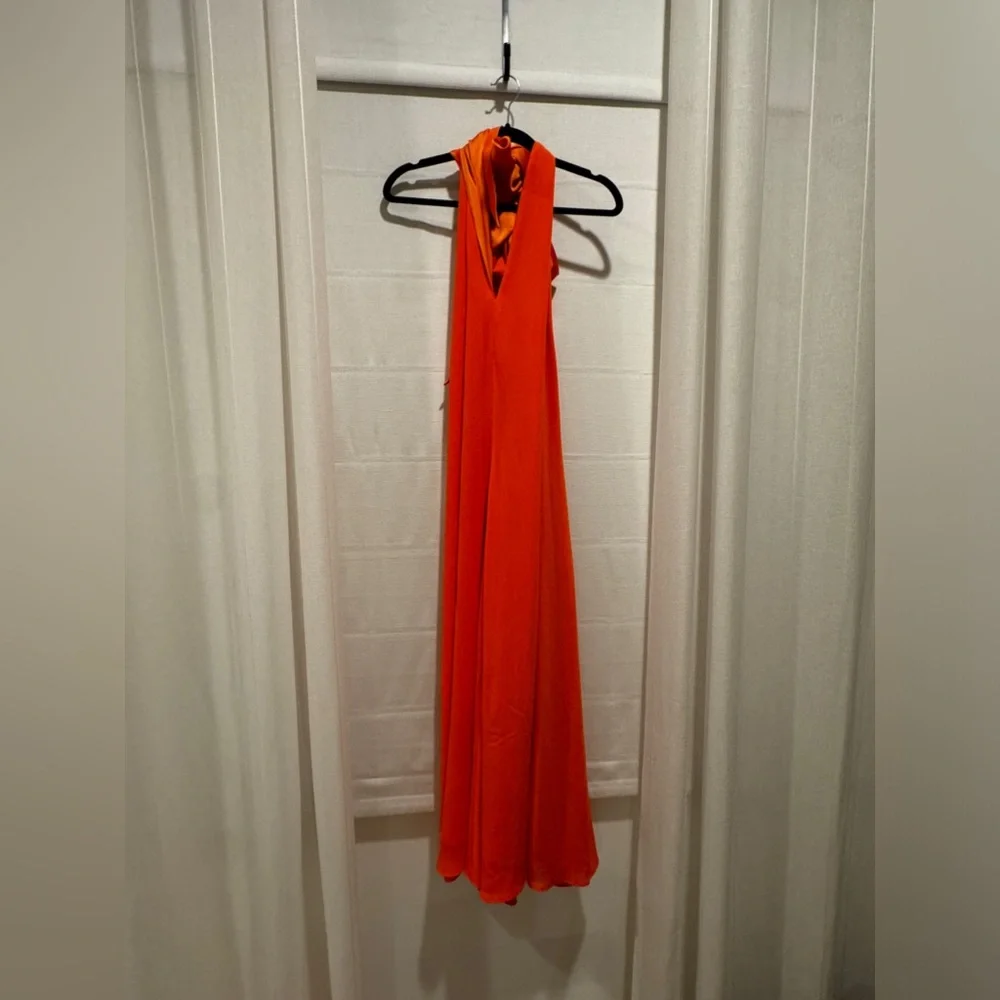 STAUD
Women's Orange Sycamore Wrap Gauze Wide-leg Jumpsuit size xs - Picture 6 of 13